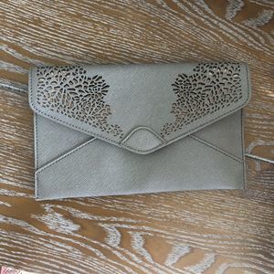 Envelope leather clutch crossbody hybrid